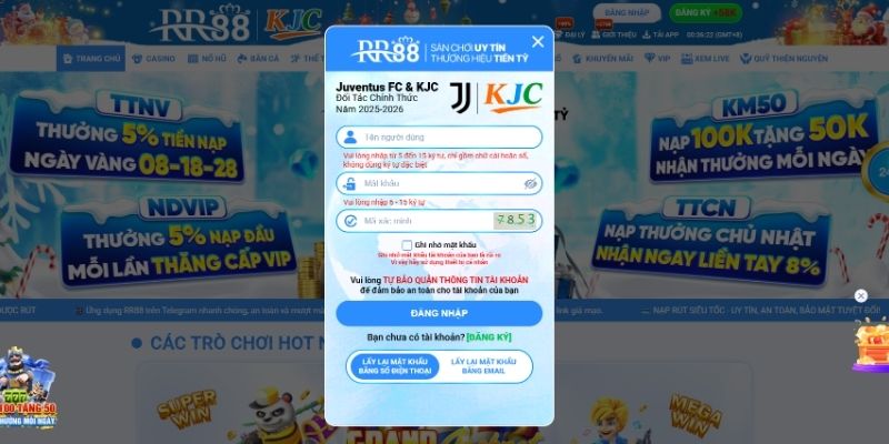 Đăng Nhập rr88 có giao diện mới và đẹp